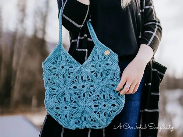 crochet Motif Market Tote free pattern