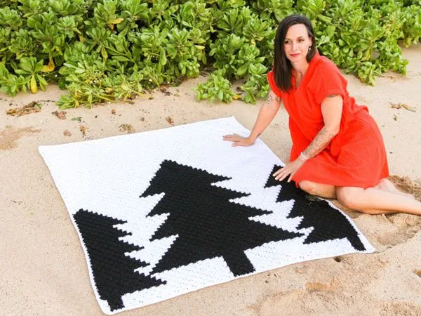 crochet Treescape Throw free pattern