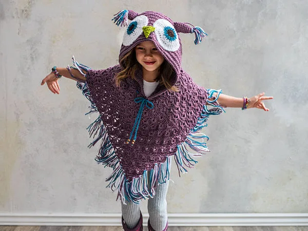 Hooded Owl Poncho