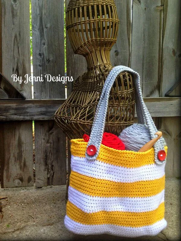 Small Striped Tote Bag