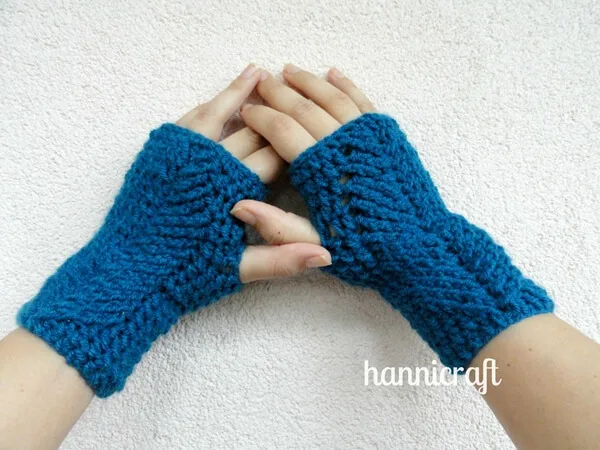 Braided Fingerless Mittens