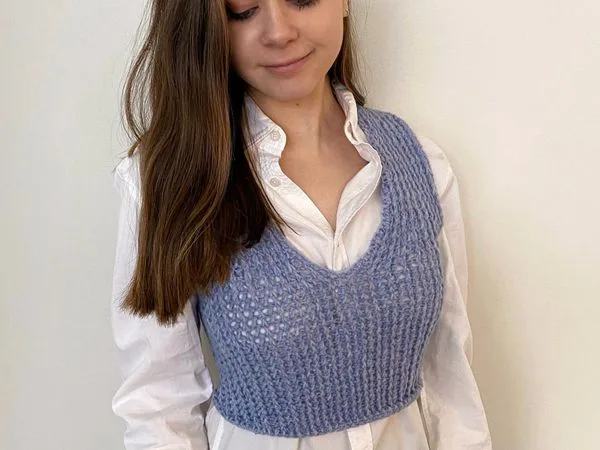 crochet Rivne Vest easy pattern