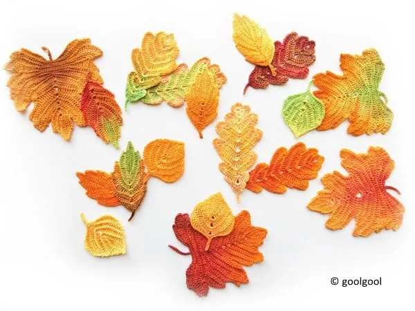 Crochet pattern Autumn leaves