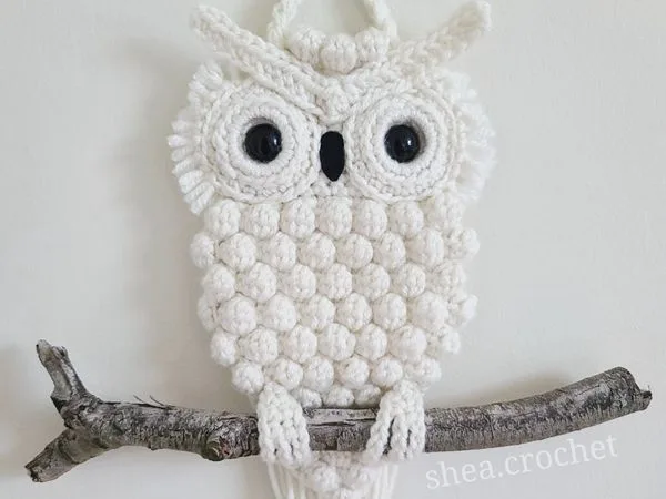 crochet Owl Wall Hanging easy pattern