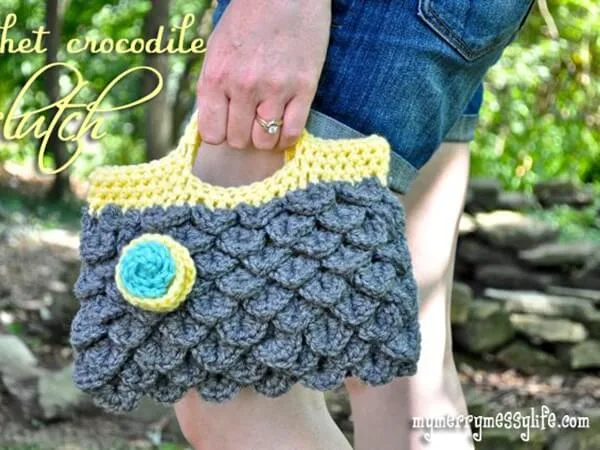 Crocodile Clutch Purse