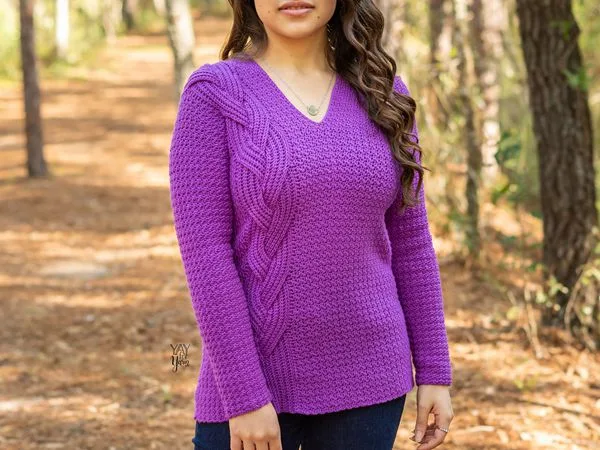 crochet Intertwine Pullover free pattern