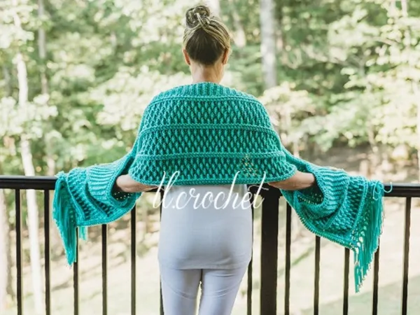crochet Turnberry Pocket Scarf easy pattern