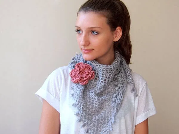 Lace crochet shawl