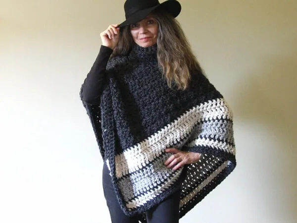 Chunky Crochet Poncho