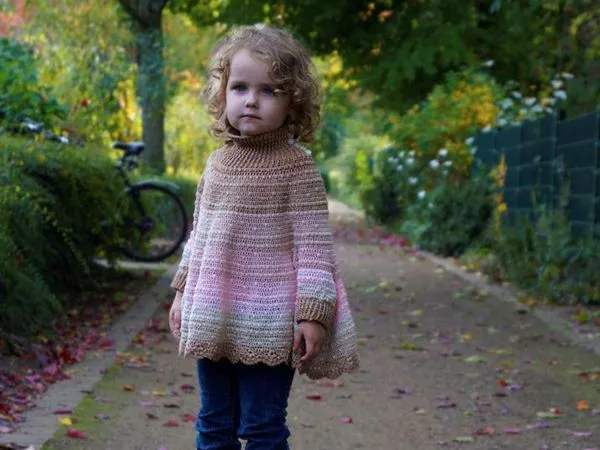 crochet Pretty Girls Poncho easy pattern