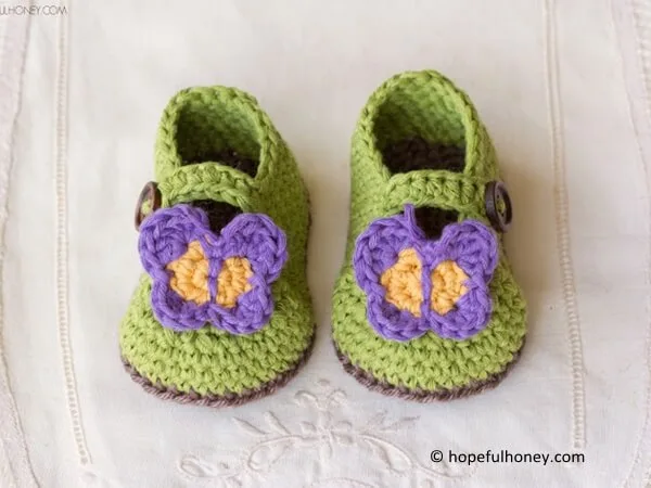 Butterfly Garden Baby Booties