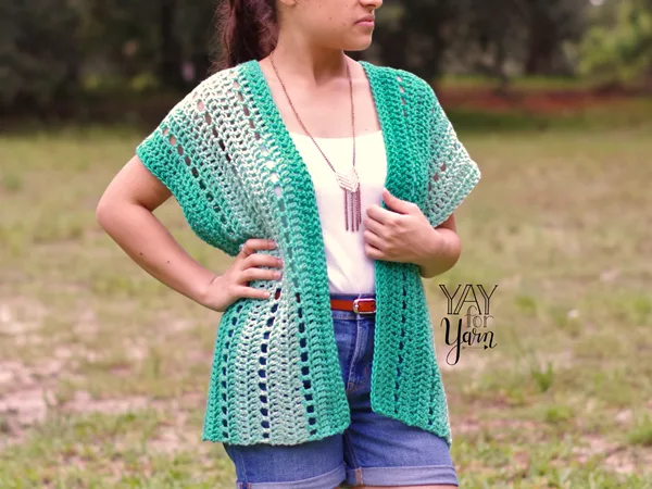 crochet Seafoam Cardigan free pattern