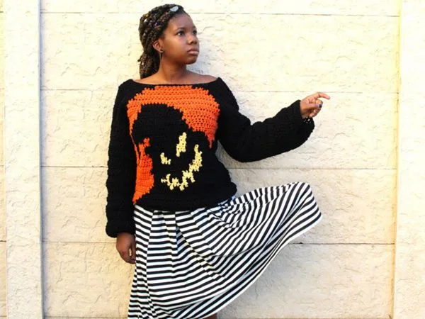 crochet Oogie Boogie Sweater easy pattern