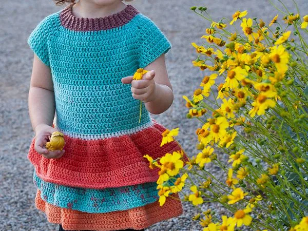 crochet Toddler Ruffle Sweater free pattern