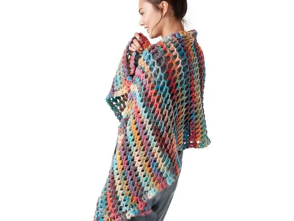 crochet TURKISH STITCH CROCHET SHAWL free pattern