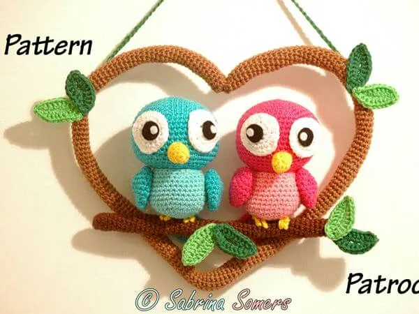 Crochet pattern Love birds
