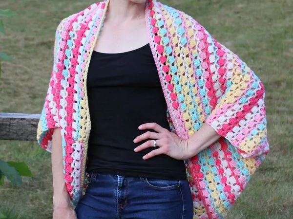 crochet Shine Your Light Shrug free pattern