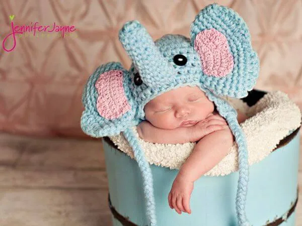 Elephant crochet hat