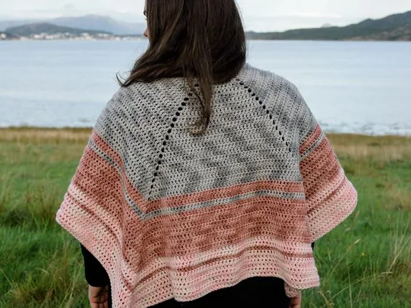 crochet HEXAGON SHAWL free pattern