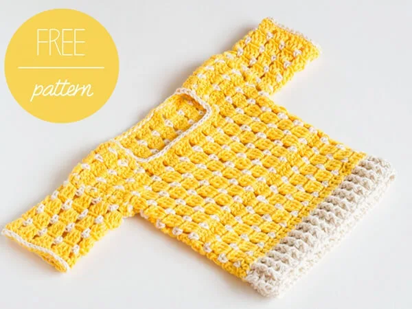 Crochet Baby Sweater – Summer Sun
