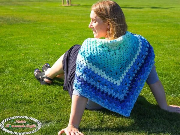 crochet BEAUTIFUL GRANNY SHAWL free pattern
