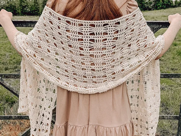 crochet Summer Rectangle Shawl free pattern