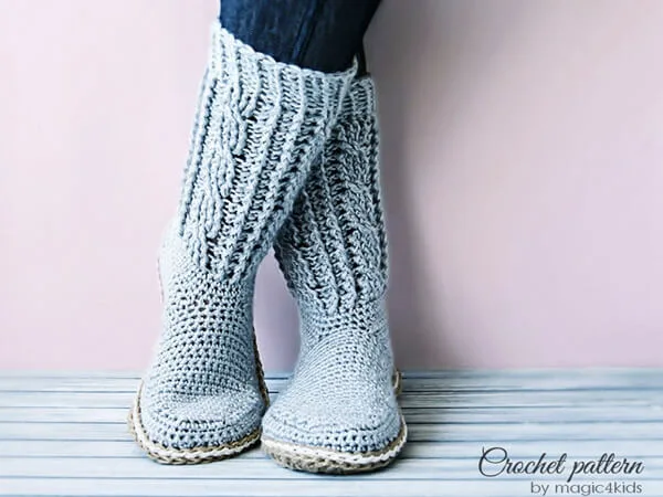 Women Boots with Rope Soles
