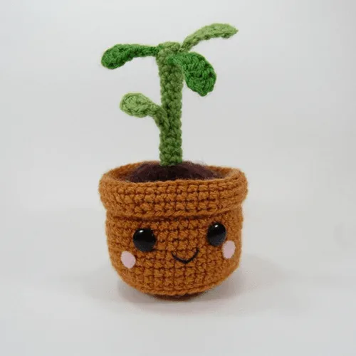 Pull and Grow Amigurumi Plant