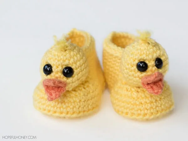 Duckling Baby Booties