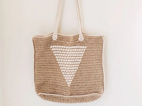 Straw Crochet Tote Bag free pattern