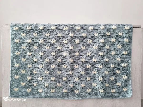 crochet Puff Hearts Baby Blanket free pattern
