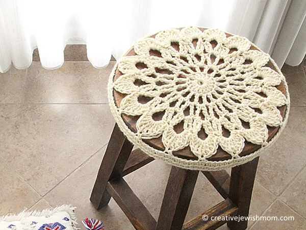 Doily Stool Cover