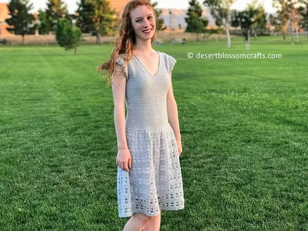 crochet Parisian Dress free pattern