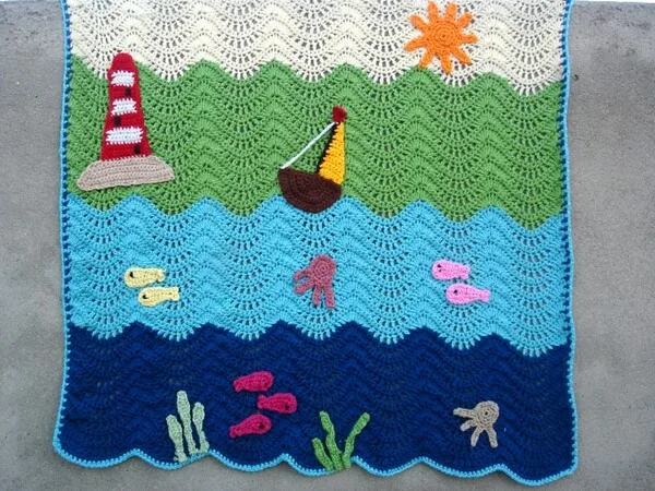 Waterworld Ripple Baby Blanket