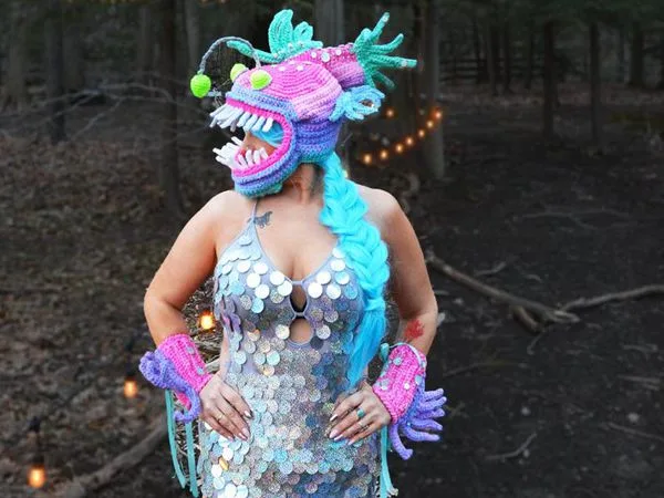 crochet Angler Fish Crochet Hat Costume free pattern