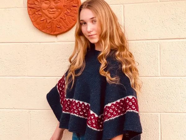 crochet Palomino Diamond Poncho easy pattern
