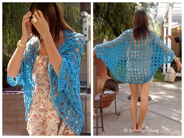 Hot Blue Shrug