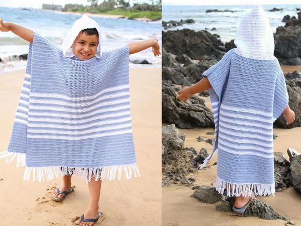 crochet Kids Summer Poncho free pattern