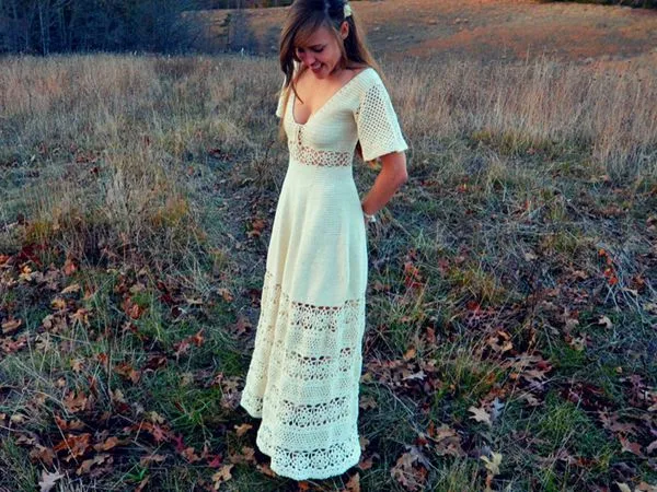 Crochet maxi dress pattern