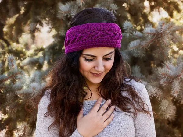 crochet The Slopes Headband free pattern