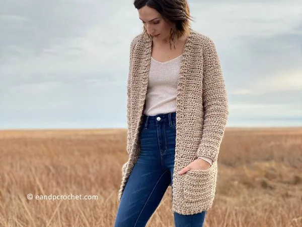crochet The Coffeeshop Cardigan free pattern
