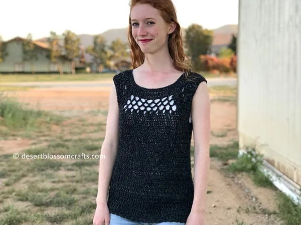 crochet Midnight Top free pattern