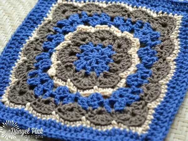 Winter Bloom Afghan Square