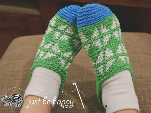 Fair Isle Slippers