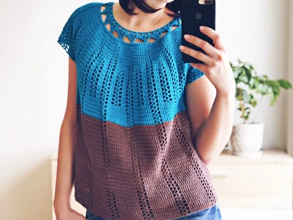 crochet Horizon Top free pattern