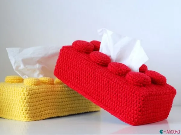 Lego brick tissue box cover
