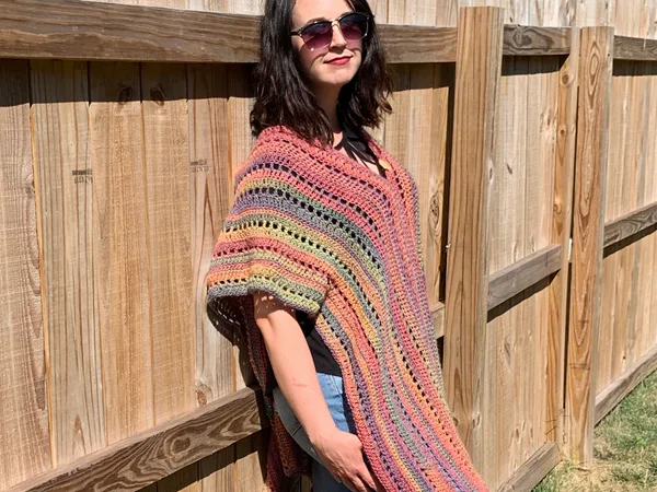 crochet Autumn Bliss Poncho free pattern