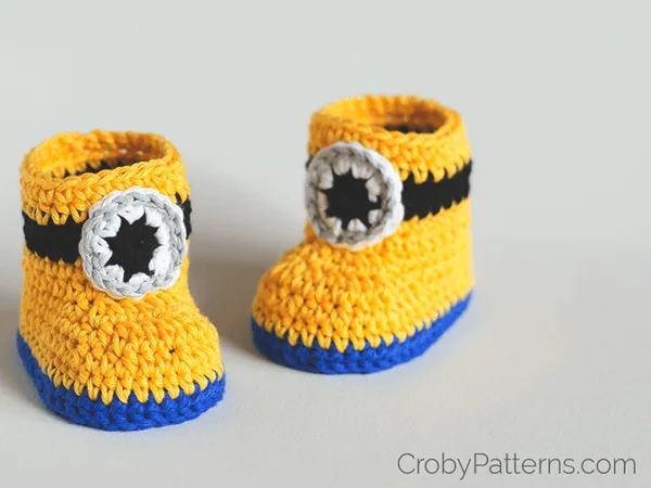 Minion Inspired Baby Booties