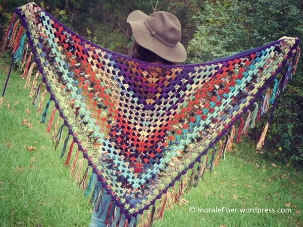 Scrappy Granny Shawl Pattern