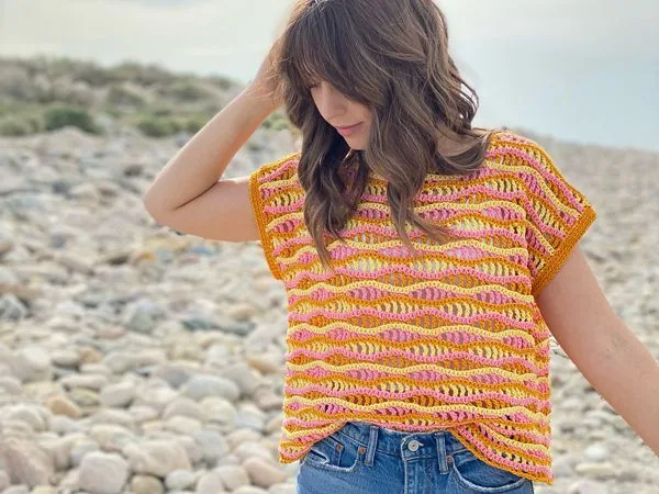 crochet The Electric Sun Tee free pattern